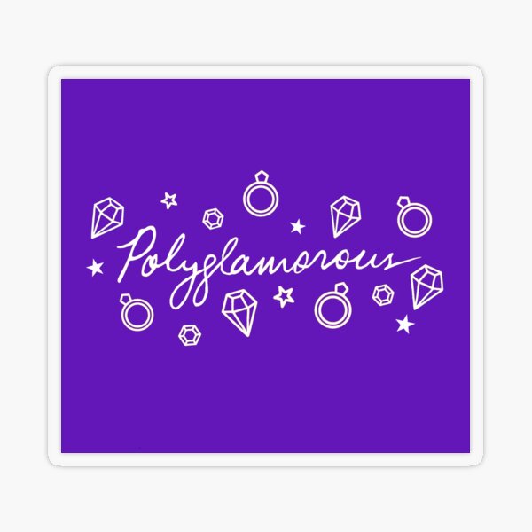 Polyglamorous Purple Transparent Sticker