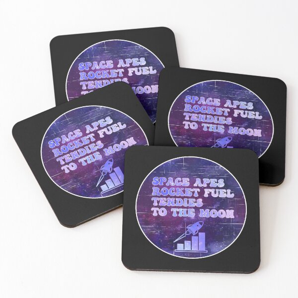 Item preview, Space Apes Rocket Fuel Tendies To the Moon | Groovy Retro Vibes in Purple Galaxy designed and sold by Rabbitti.