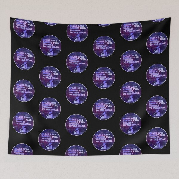 Item preview, Space Apes Rocket Fuel Tendies To the Moon | Groovy Retro Vibes in Purple Galaxy designed and sold by Rabbitti.