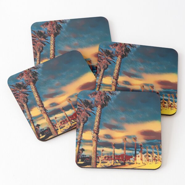 Item preview, Palm trees, sand, houses and a stormy weather with a dark sky. designed and sold by Rui Valverde.