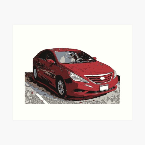 Item preview, Traced Red Car designed and sold by LombardiDesign.