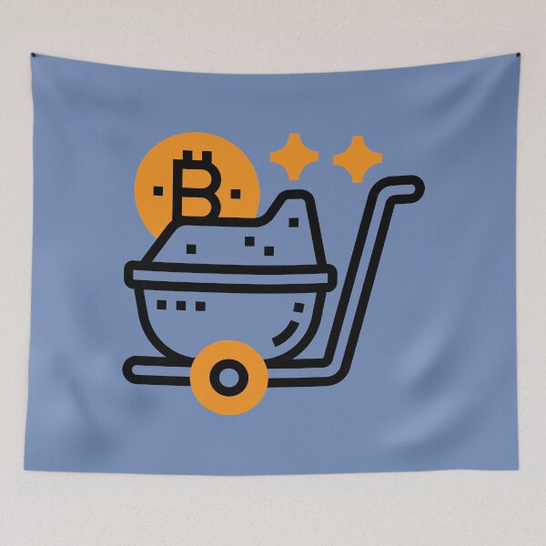 Item preview, Black Bitcoin Mining Icon designed and sold by AeroAstro.