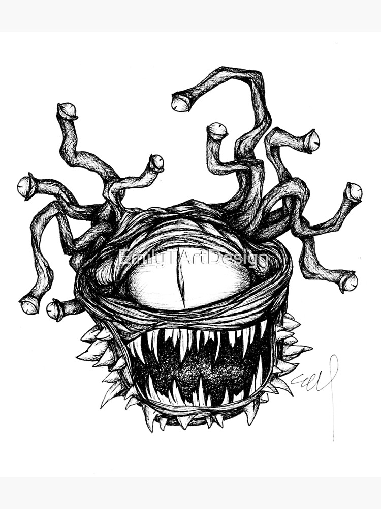 Beholder Dnd Original Art Poster For Sale By Emilytartdesign Redbubble