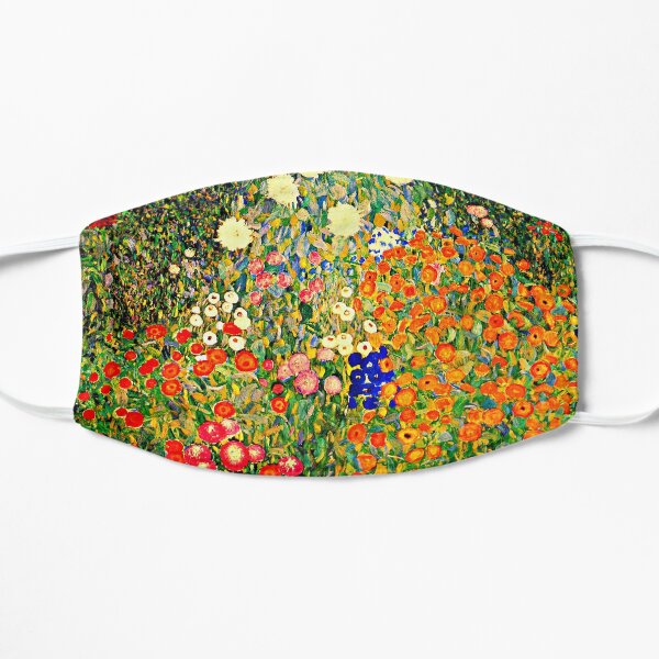 Flower Garden, famous painting by Gustav Klimt Flat Mask