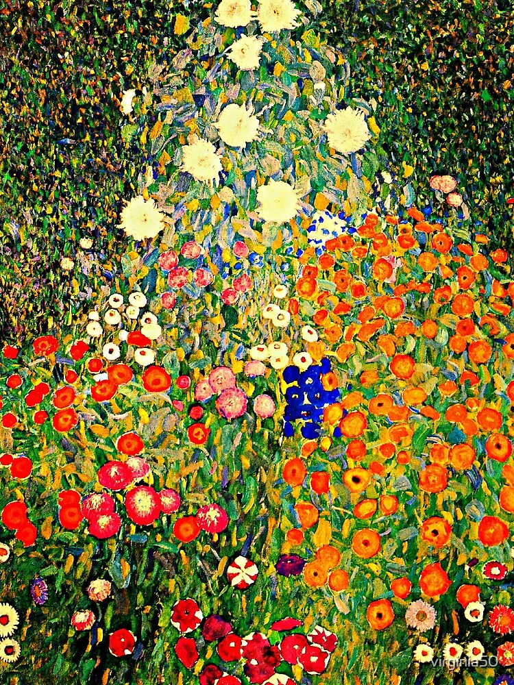 Flower Garden, famous painting by Gustav Klimt by virginia50