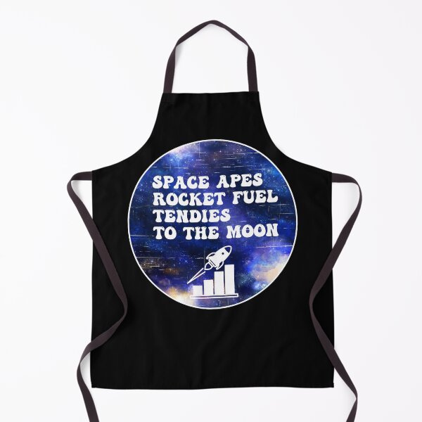 Item preview, Space Apes Rocket Fuel Tendies To the Moon | Groovy Retro Vibes in Blue Moon designed and sold by Rabbitti.
