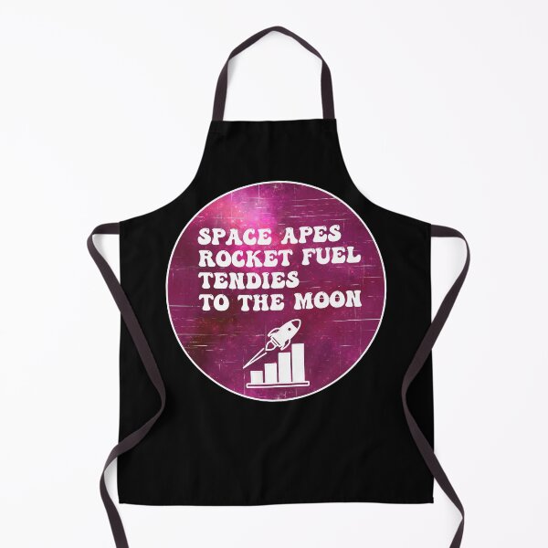 Item preview, Space Apes Rocket Fuel Tendies To the Moon | Groovy Retro Vibes in Fuschia designed and sold by Rabbitti.