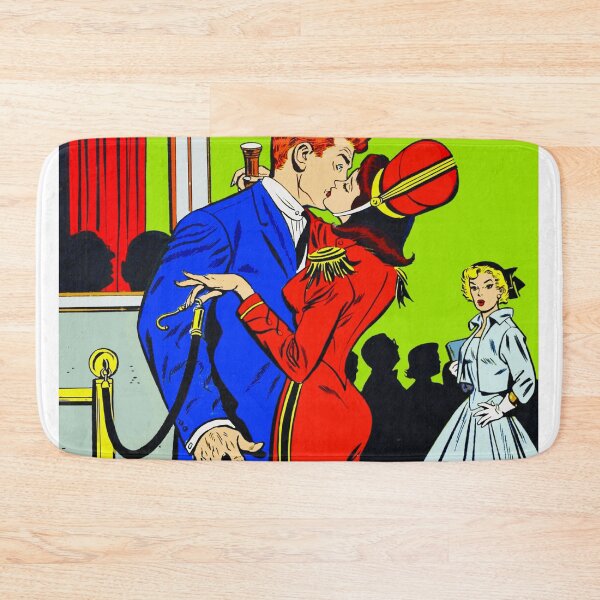 Item preview, Kissing comic couple designed and sold by brushandframes.
