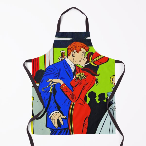 Item preview, Kissing comic couple designed and sold by brushandframes.