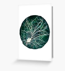 Dendritischer Baum und Dornen eines Hippocampus-Neurons - Nebel Grußkarte