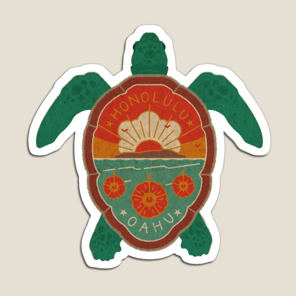 Vista previa del artículo con la obra «Tortuga de Honolulu», diseñado y vendido por JamesShannon.