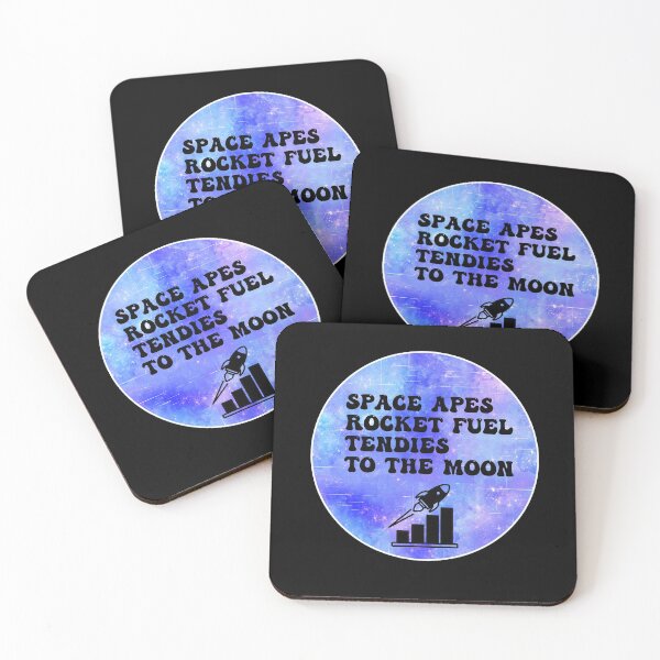 Item preview, Space Apes Rocket Fuel Tendies To the Moon | Groovy Retro Vibes in Bluish designed and sold by Rabbitti.