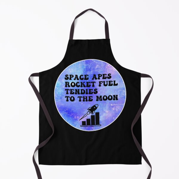 Item preview, Space Apes Rocket Fuel Tendies To the Moon | Groovy Retro Vibes in Bluish designed and sold by Rabbitti.
