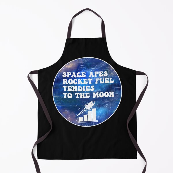 Item preview, Space Apes Rocket Fuel Tendies To the Moon | Groovy Retro Vibes in Space Blue designed and sold by Rabbitti.