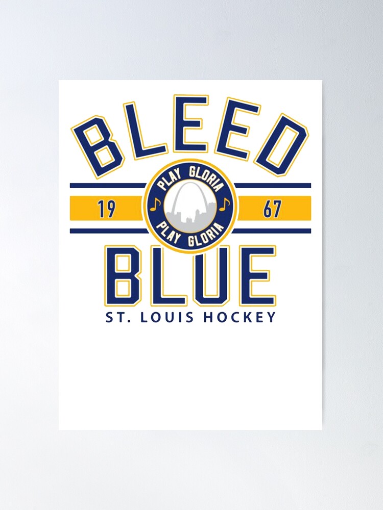 St. Louis Blues Poster, Saint Louis Blues Hockey Gift, Blues Man Cave Art,  Blues Hockey