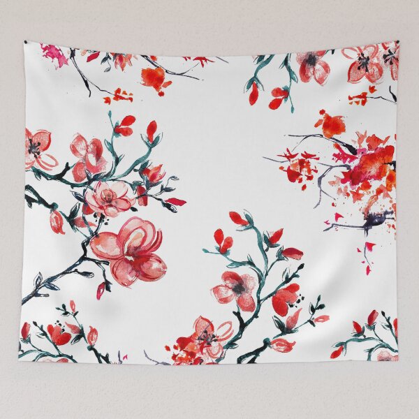 Item preview, Red cherry blossom designed and sold by ArtStyleAlice.