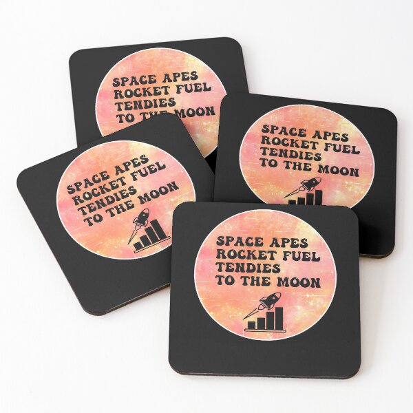 Item preview, Space Apes Rocket Fuel Tendies To the Moon | Groovy Retro Vibes in Orange designed and sold by Rabbitti.