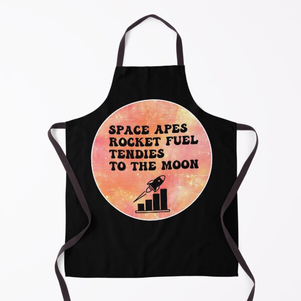 Item preview, Space Apes Rocket Fuel Tendies To the Moon | Groovy Retro Vibes in Orange designed and sold by Rabbitti.