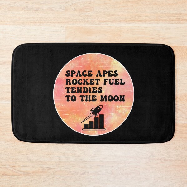 Item preview, Space Apes Rocket Fuel Tendies To the Moon | Groovy Retro Vibes in Orange designed and sold by Rabbitti.