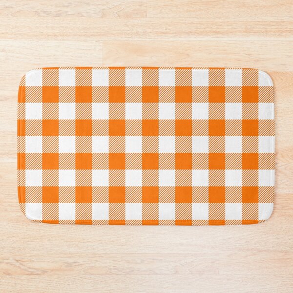 Item preview, Halloween Orange and White Buffalo Gingham Plaid designed and sold by Feeling Artsy.