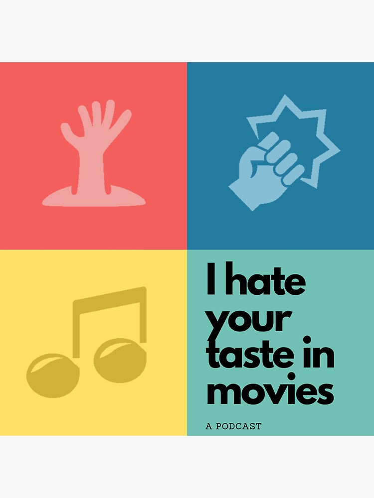 Thumbnail 3 of 3, Sticker, I Hate Your Taste in Movies logo (large) designed and sold by ihateyourtaste.