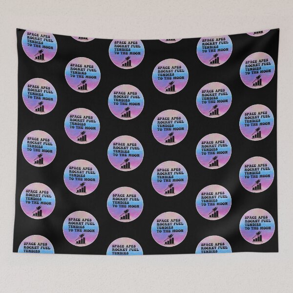 Item preview, Space Apes Rocket Fuel Tendies To the Moon | Groovy Retro Vibes in Purplish designed and sold by Rabbitti.