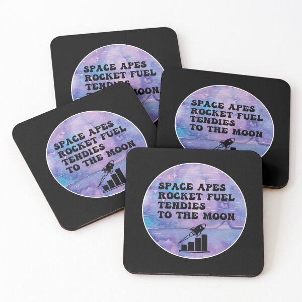 Item preview, Space Apes Rocket Fuel Tendies To the Moon | Groovy Retro Vibes in Purple Watercoolor designed and sold by Rabbitti.