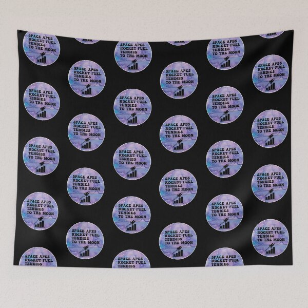 Item preview, Space Apes Rocket Fuel Tendies To the Moon | Groovy Retro Vibes in Purple Watercoolor designed and sold by Rabbitti.
