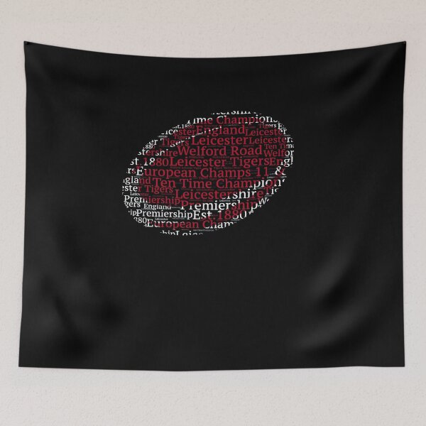 Item preview, Leicester English Rugby Union Gift Tigers Fan Word Art Ball designed and sold by ScrumAllYeFaith.