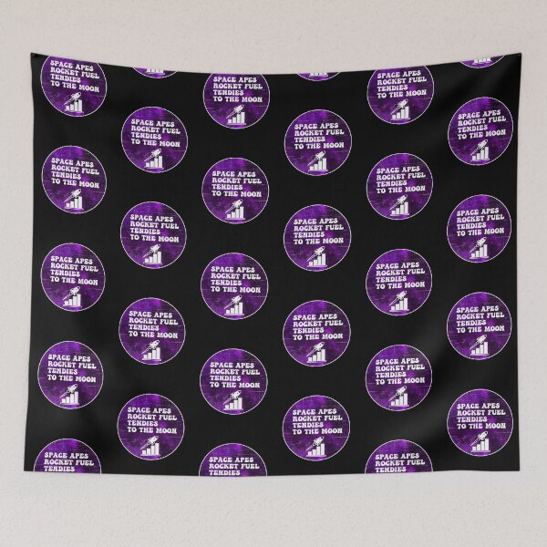 Item preview, Space Apes Rocket Fuel Tendies To the Moon | Groovy Retro Vibes in Purple Galaxy designed and sold by Rabbitti.