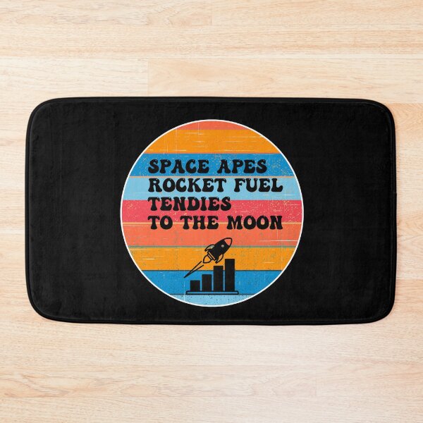 Item preview, Space Apes Rocket Fuel Tendies To the Moon | Groovy Retro Vibes in Sunset Burn designed and sold by Rabbitti.