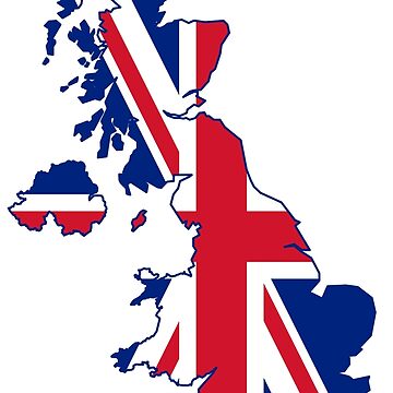 Artwork thumbnail, Flag Map of the United Kingdom by abbeyz71