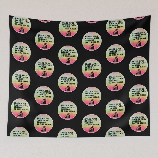 Item preview, Space Apes Rocket Fuel Tendies To the Moon | Groovy Retro Vibes in Unicorn designed and sold by Rabbitti.