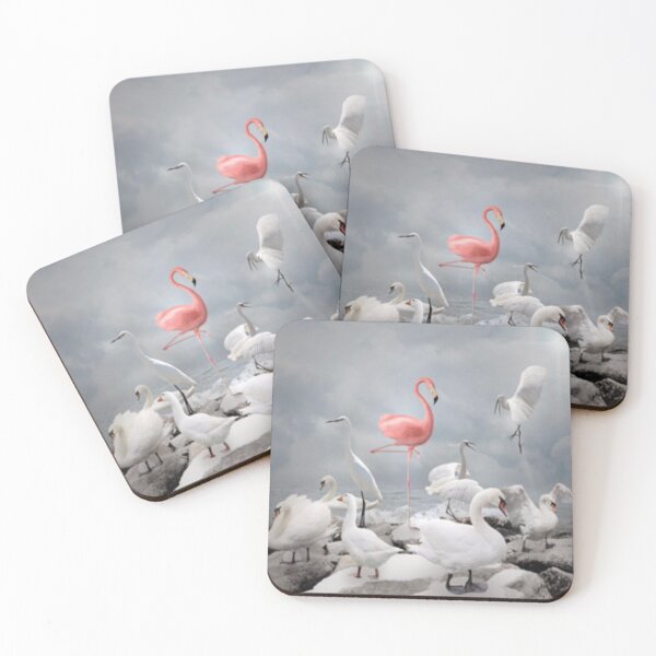 Item preview, Pink Flamingo/White Birds, It's Okay To Be Different, Stand Out From Crowd! You are Unique designed and sold by NadeenInspires.