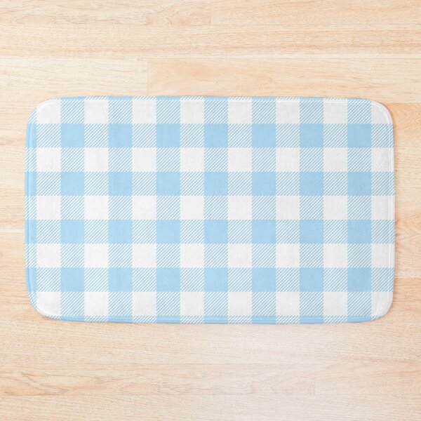 Item preview, Baby Blue White Large Buffalo Plaid Gingham Print All Over designed and sold by Feeling Artsy.