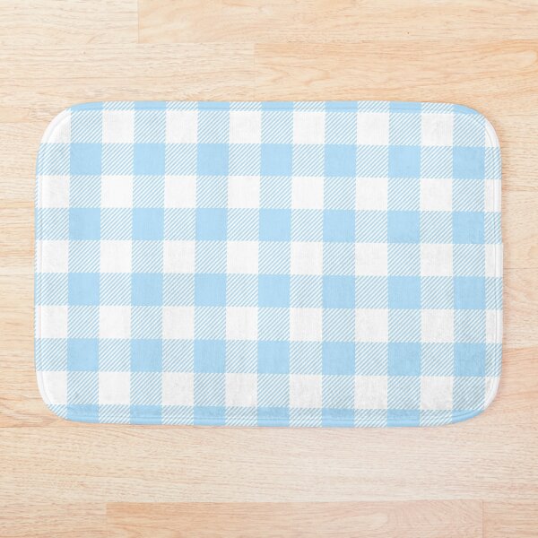 Item preview, Baby Blue White Large Buffalo Plaid Gingham Print All Over designed and sold by Feeling Artsy.