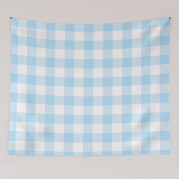 Item preview, Baby Blue White Large Buffalo Plaid Gingham Print All Over designed and sold by Feeling Artsy.