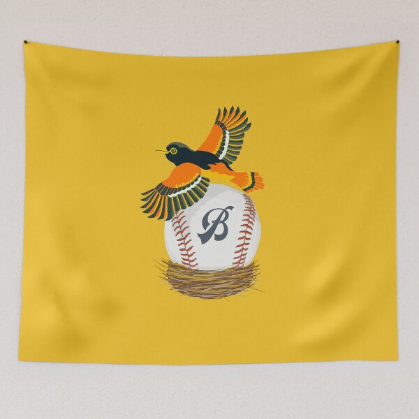 Item preview, Play Ball! Oriole Baseball With Initial B designed and sold by Lisa Rotenberg.