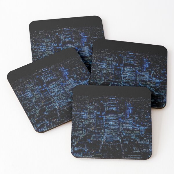 Item preview, London Skyline in Shades of Blue designed and sold by jerankin.