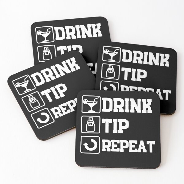 Item preview, Drink Tip Repeat Bartender Gifts and Shirts designed and sold by Mesyo.
