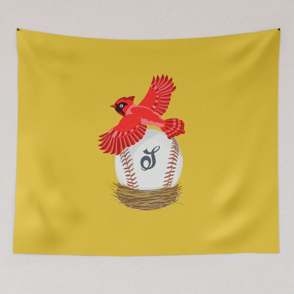 Item preview, Play Ball! Cardinal Baseball With Initial S designed and sold by Lisa Rotenberg.