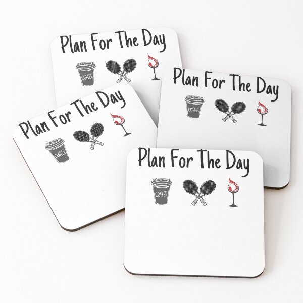 Item preview, Plan For The Day Coffee Tennis And Wine Tennis Lover Gift,coffee lover gift,wine lover designed and sold by PIXEcompany.