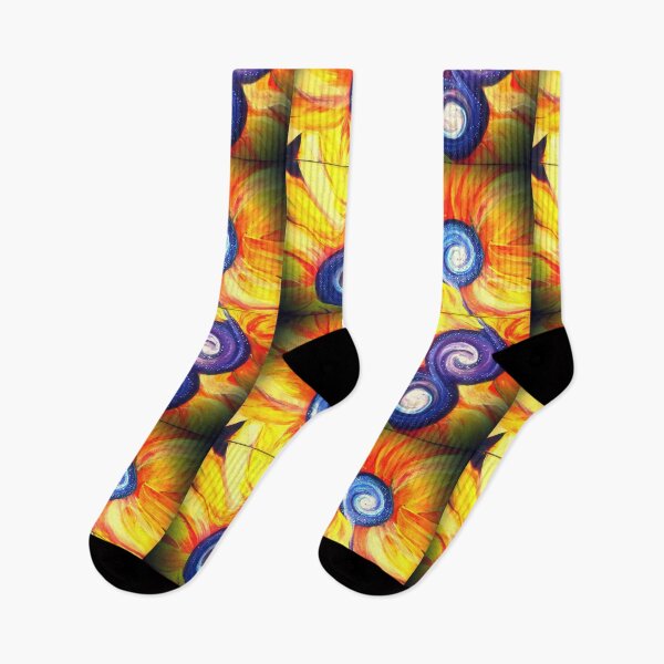 Item preview, Sunflower swirls, 70's style psychedelic, sunflower design with galaxy centre. designed and sold by Izzy83.