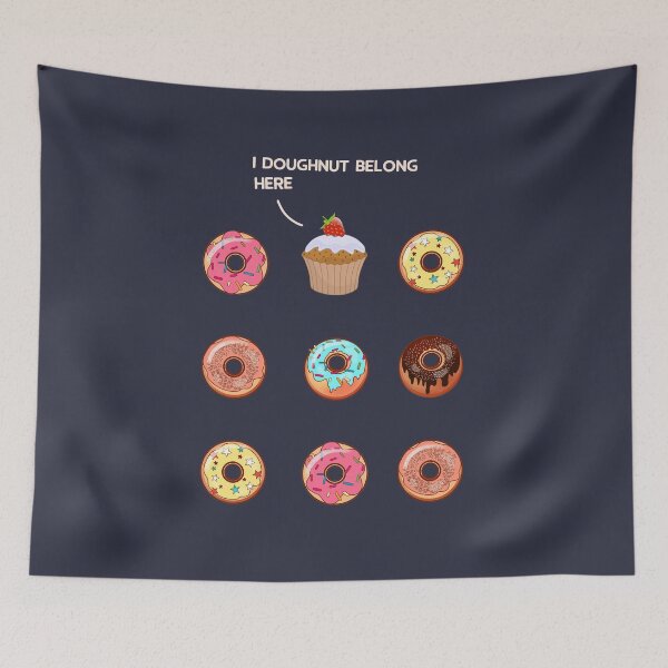 Item preview, Doughnut Cupcake Muffin Pun Baking Cute Funny Cake Humor designed and sold by sillyquestions.