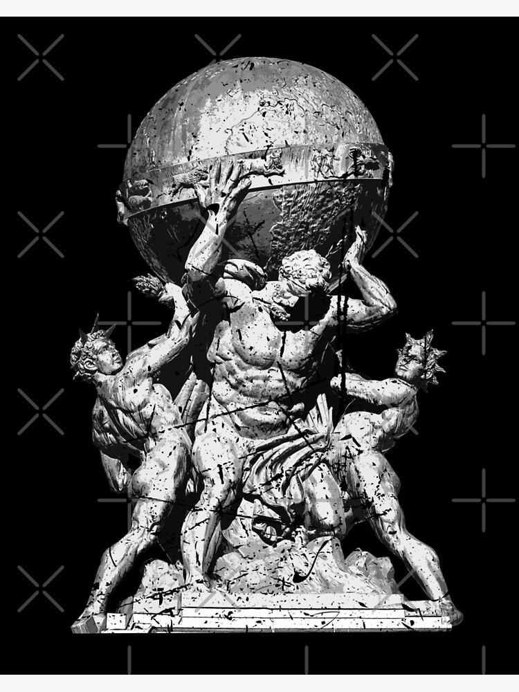 Atlas Greek Mythology Illustration Greece Greek Gods