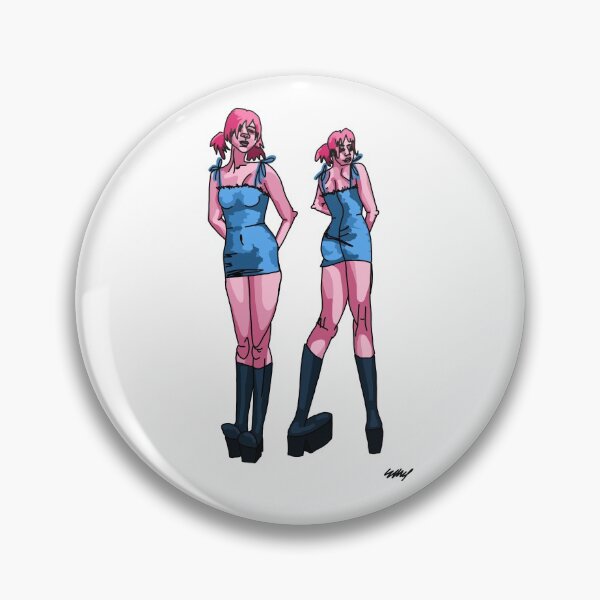 Item preview, pink and blue girl in mini dress designed and sold by Sydney t.