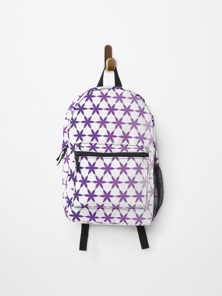 Thumbnail 1 of 3, Backpack, Purple Flower Pattern designed and sold by CM-PD.