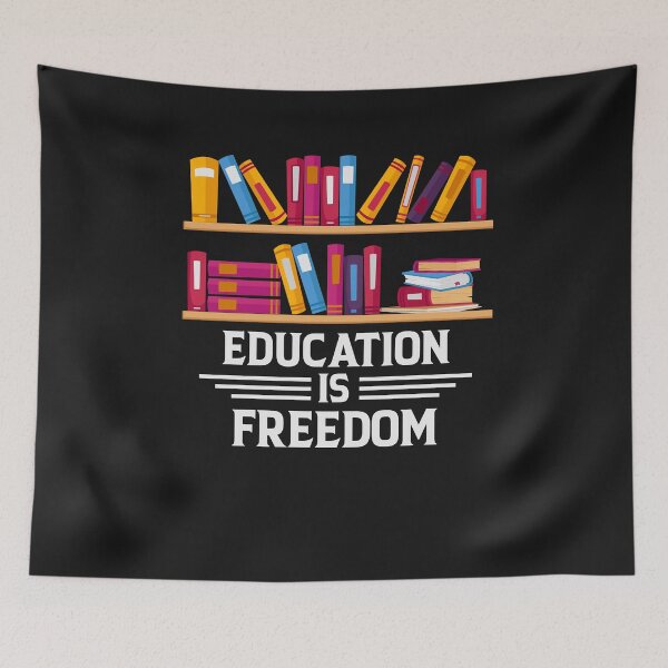 Item preview, Africa Education Is Freedom Quote Book Librarian Bookworm   designed and sold by Marathon-Runner.