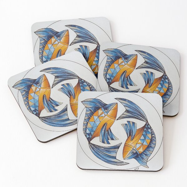 Item preview, Pisces symbol, orange and blue fish designed and sold by naomijane82.