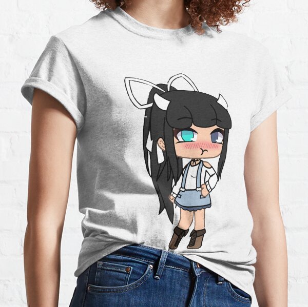 Camiseta infantil Gacha Life Anime 3D estampada, tops casuais com